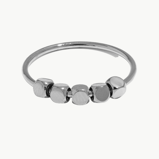 SILVER GRETA RING